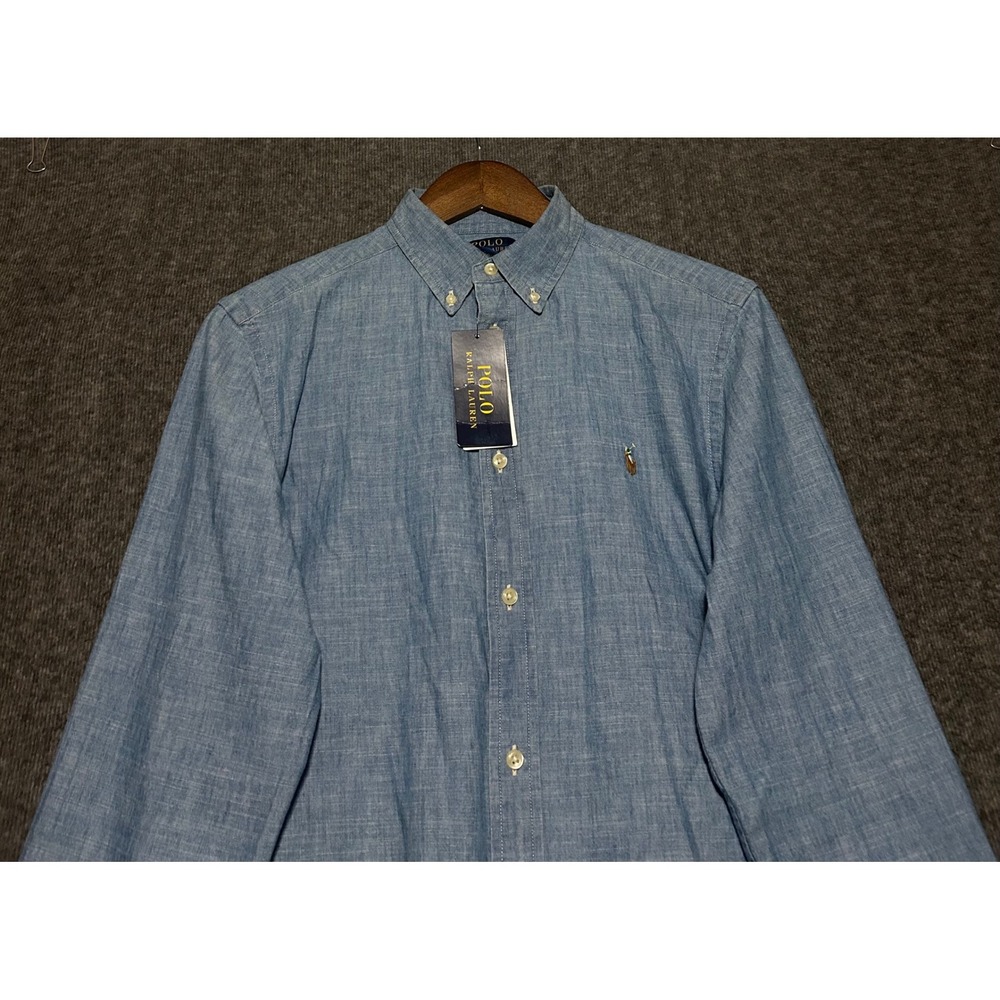 Polo ralph lauren denim button down shirt long sleeve size XL (18-20) kids youth